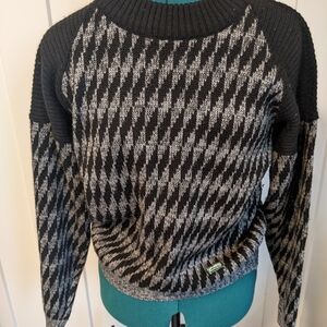 Wool Black and Gray Women's Sweater